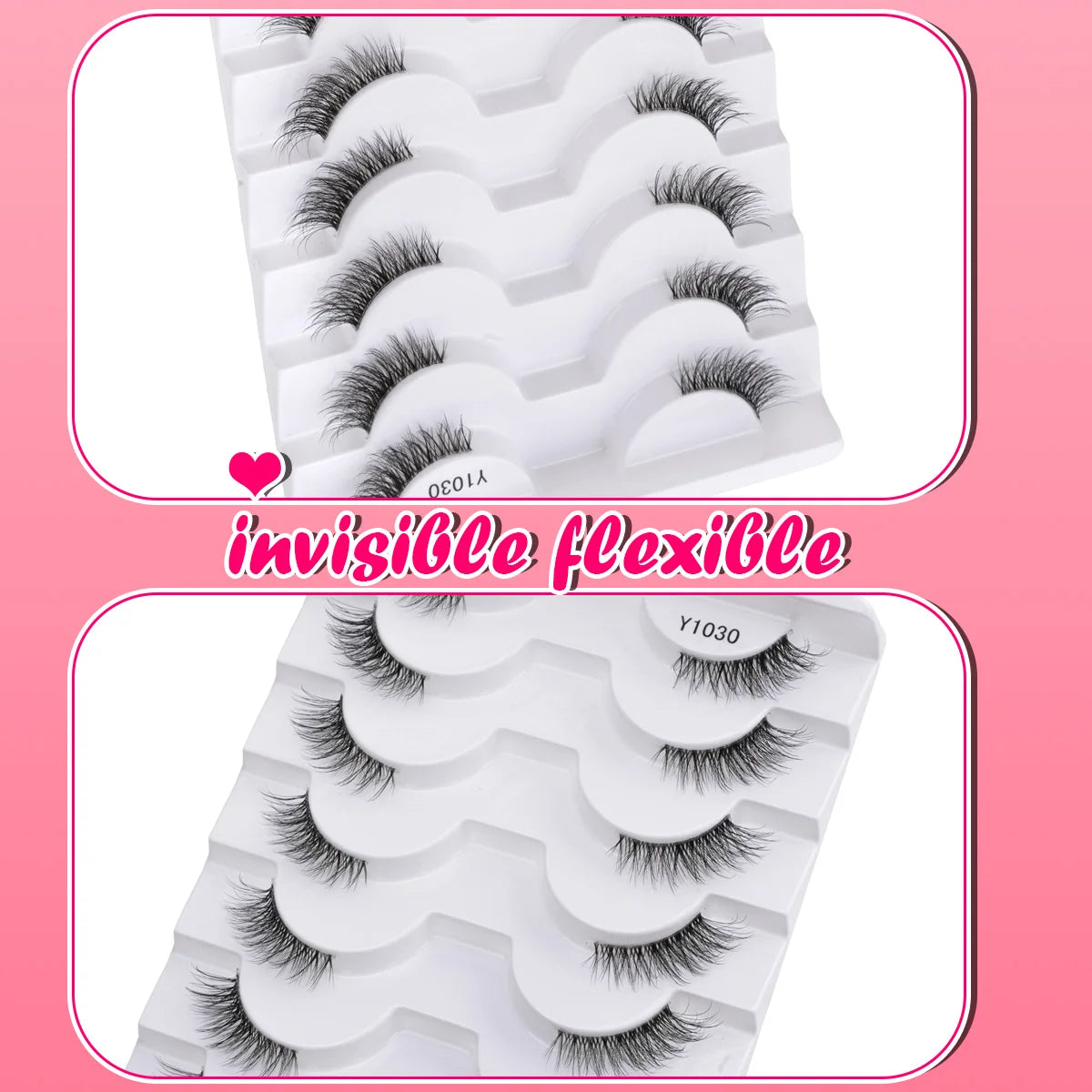 New Fox Half Eyelashes 3/10 Pairs 3D Mink Lashes Natural Eyelash Extension Cat Eye Eyelashes Makeup Tools faux Cils maquiagem - Blinksy